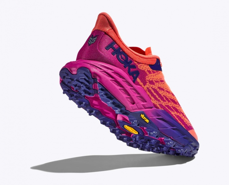 Orange / Fuchsia HOKA Speedgoat 5 Women's Trail Running Shoes | 609834FUZ