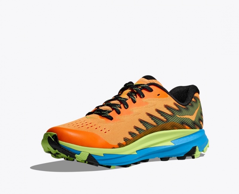 Orange / Green HOKA Torrent 3 Men's Trail Running Shoes | 589312UPO