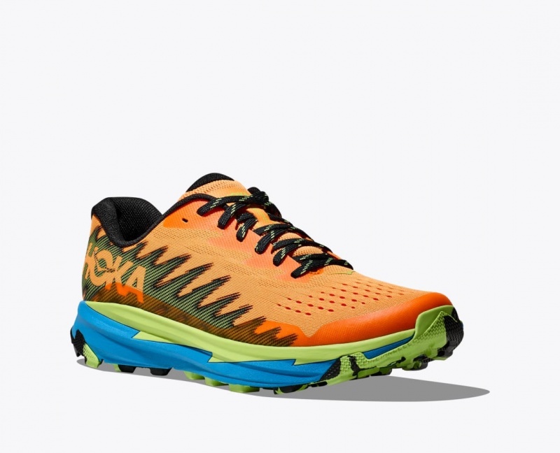 Orange / Green HOKA Torrent 3 Men's Trail Running Shoes | 589312UPO