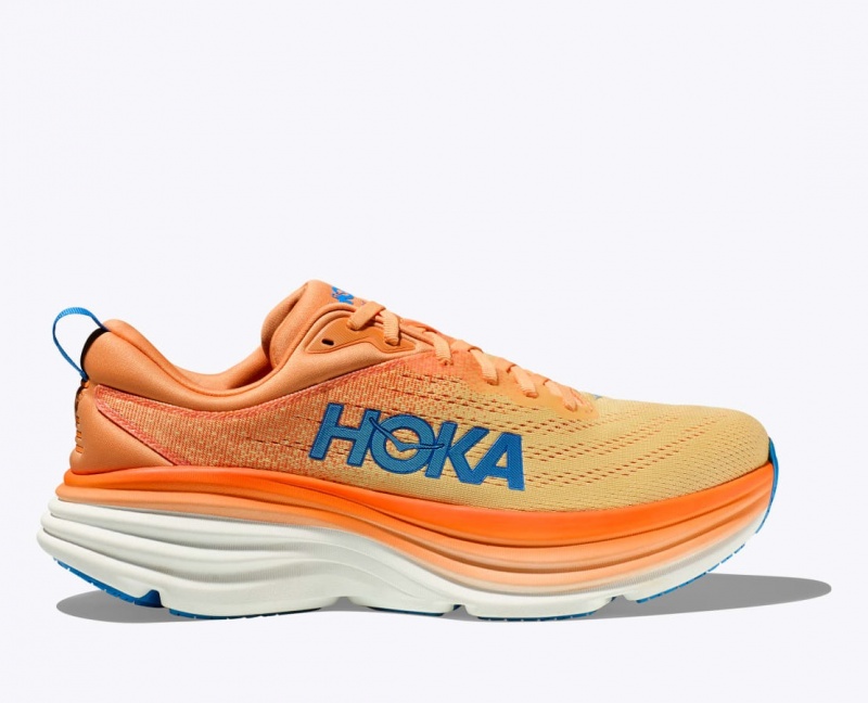 Orange / Light Orange HOKA Bondi 8 Men\'s Running Shoes | 469813ZKU