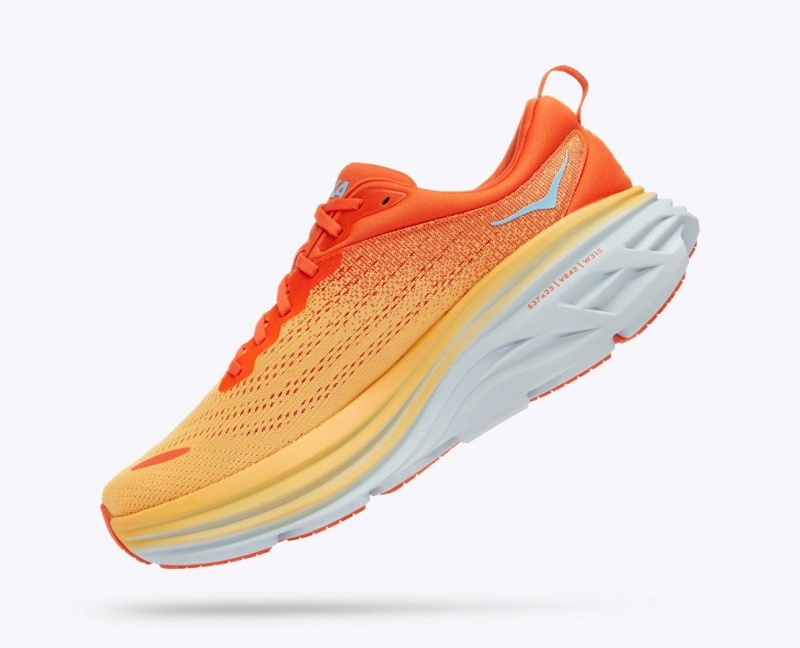 Orange / Red HOKA Bondi 8 Men's Running Shoes | 486375QEJ