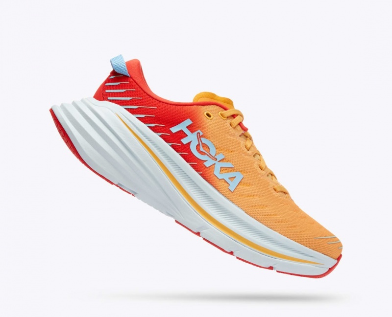 Orange / Red HOKA Bondi X Men's Running Shoes | 619723SRY