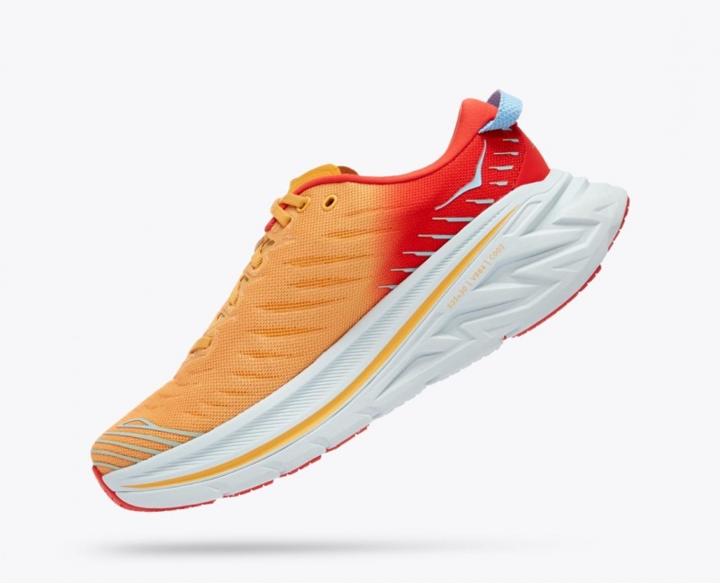 Orange / Red HOKA Bondi X Men's Running Shoes | 619723SRY