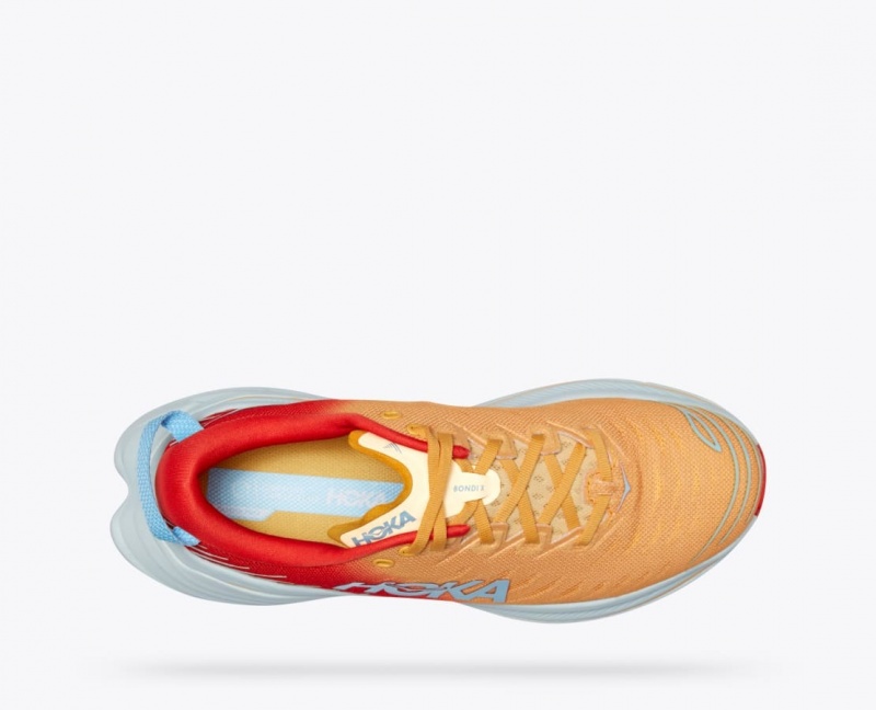 Orange / Red HOKA Bondi X Men's Running Shoes | 619723SRY