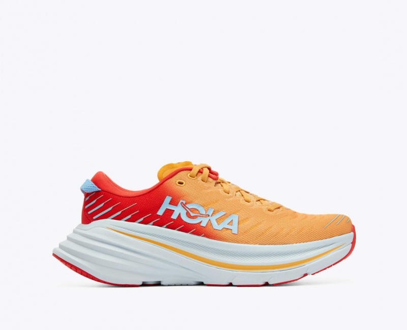 Orange / Red HOKA Bondi X Men\'s Running Shoes | 619723SRY