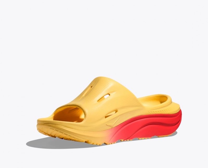 Orange / Red HOKA Ora Recovery 3 Men's Slide | 068943OGD