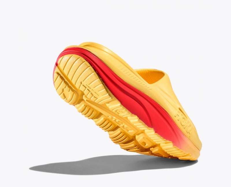 Orange / Red HOKA Ora Recovery 3 Men's Slide | 068943OGD