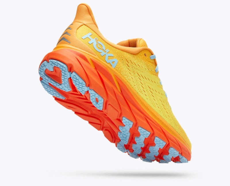 Orange / Yellow HOKA Clifton 8 Men's Running Shoes | 562890USF