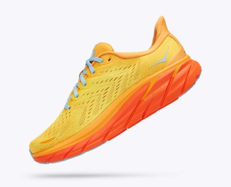 Orange / Yellow HOKA Clifton 8 Men's Running Shoes | 562890USF