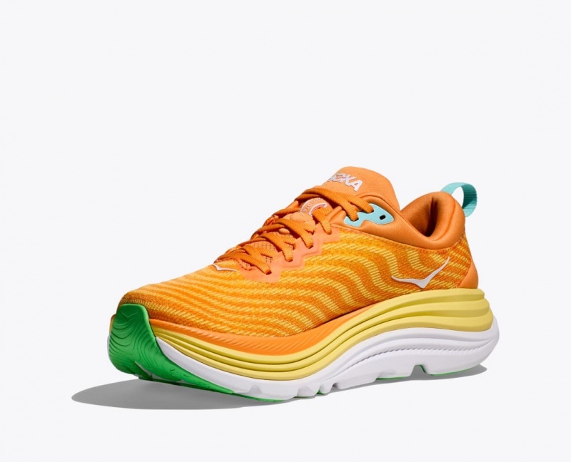 Orange / Yellow HOKA Gaviota 5 Men's Running Shoes | 597084VKA