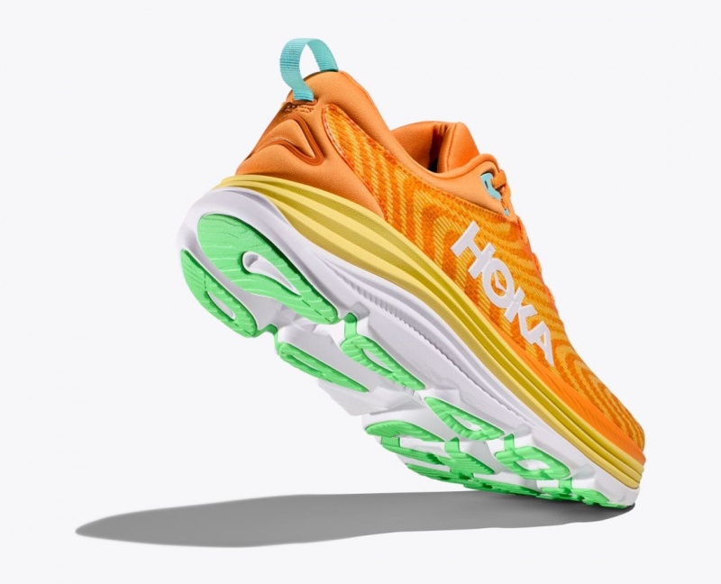 Orange / Yellow HOKA Gaviota 5 Men's Running Shoes | 597084VKA