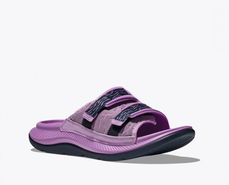 Pink HOKA Ora Luxe Men's Slide | 475021ZID