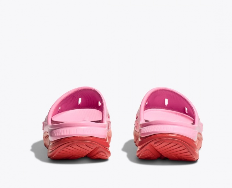 Pink / Red HOKA Ora Recovery 3 Kids' Slides | 182465VEA