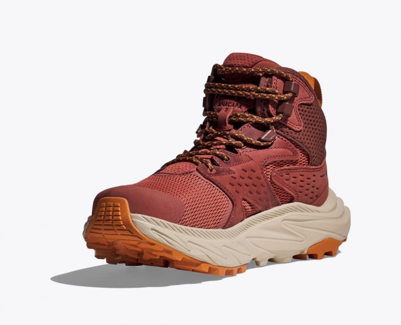 Red HOKA Anacapa 2 Mid GTX Women's Hiking Boots | 075862BTZ