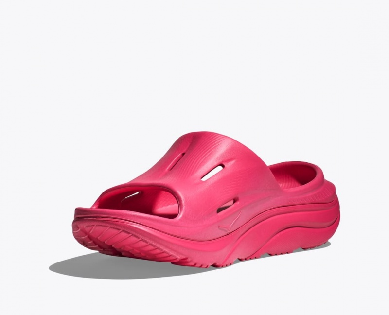 Red HOKA Ora Recovery 3 Women's Slide | 839526OHU