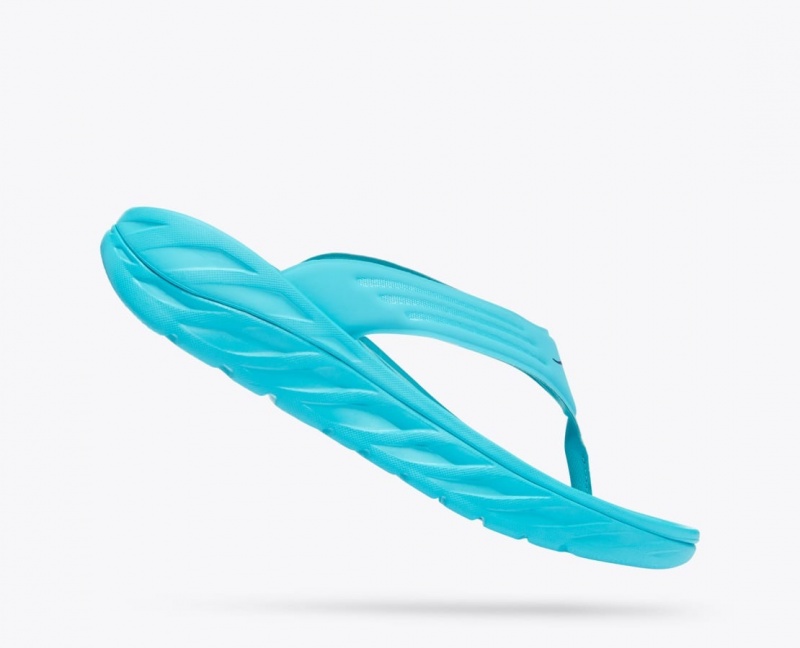 Turquoise HOKA ORA Recovery Men's Flip Flops | 850913SIO