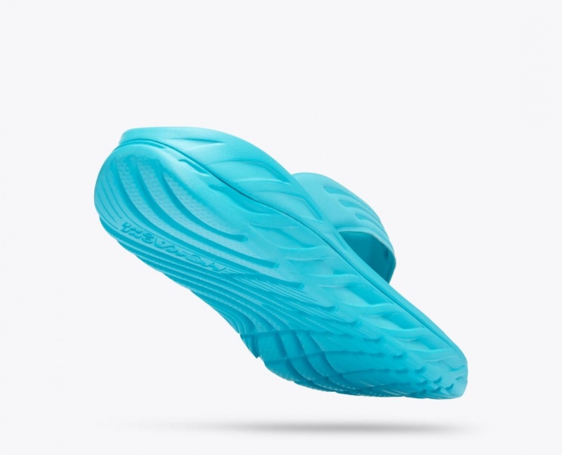 Turquoise HOKA ORA Recovery Men's Flip Flops | 850913SIO