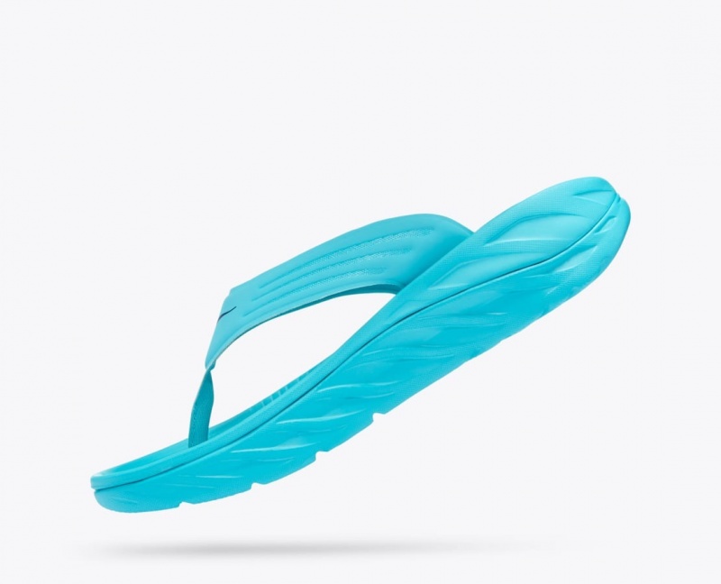 Turquoise HOKA ORA Recovery Men's Flip Flops | 850913SIO