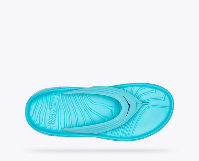 Turquoise HOKA ORA Recovery Men's Flip Flops | 850913SIO