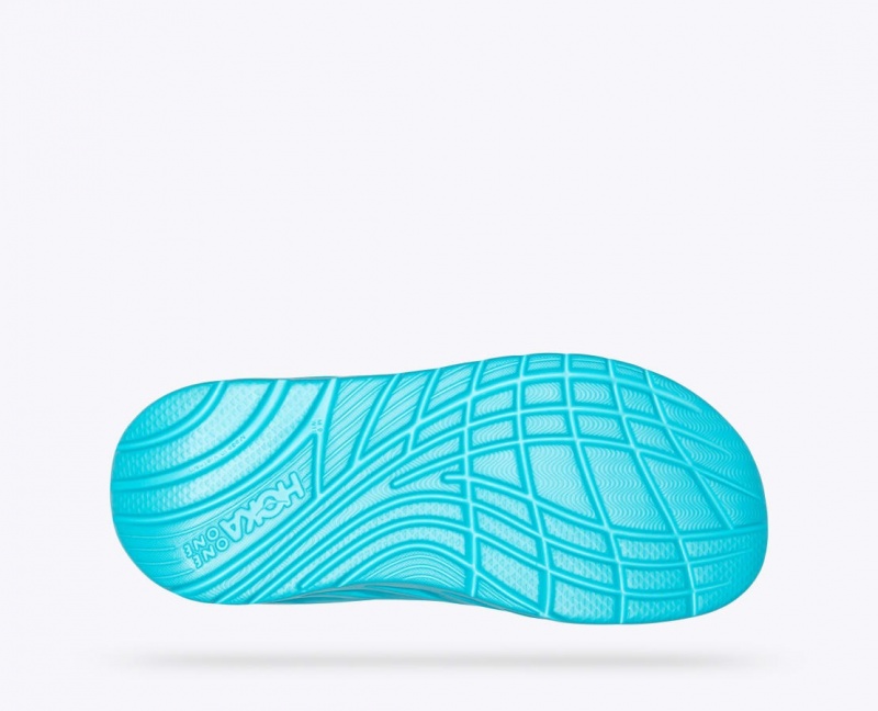 Turquoise HOKA ORA Recovery Men's Flip Flops | 850913SIO