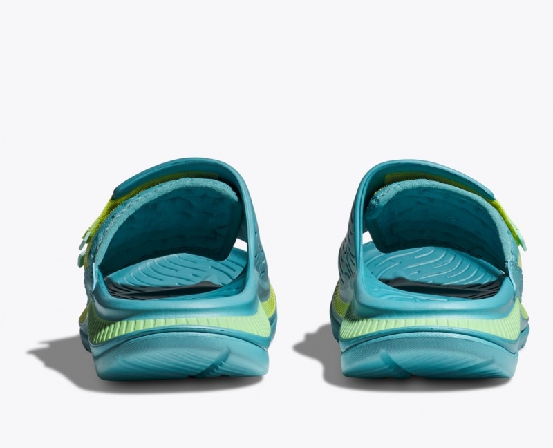 Turquoise HOKA Ora Luxe Men's Slide | 037985WBO