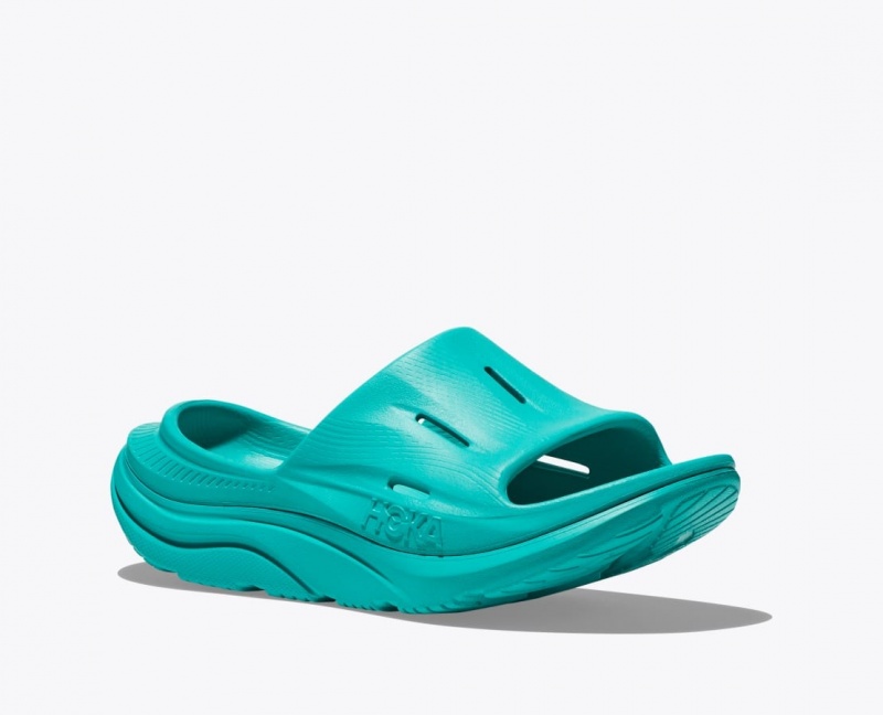 Turquoise HOKA Ora Recovery 3 Women's Slide | 835012UTM