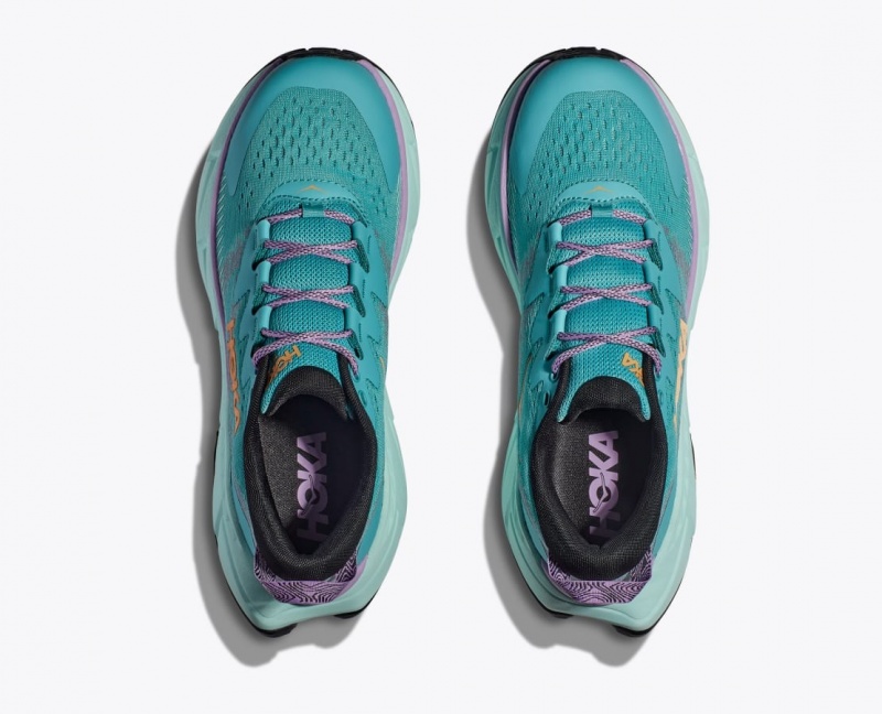 Turquoise HOKA Skyline-Float X Women's Hiking Shoes | 864105JEW