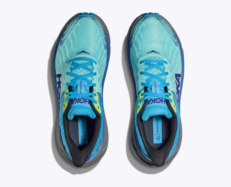 Turquoise / Blue HOKA Challenger 7 Men's Trail Running Shoes | 801932TYN