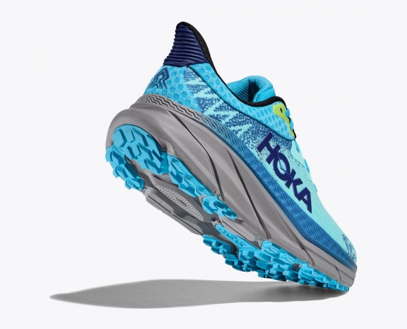 Turquoise / Blue HOKA Challenger 7 Men's Trail Running Shoes | 801932TYN