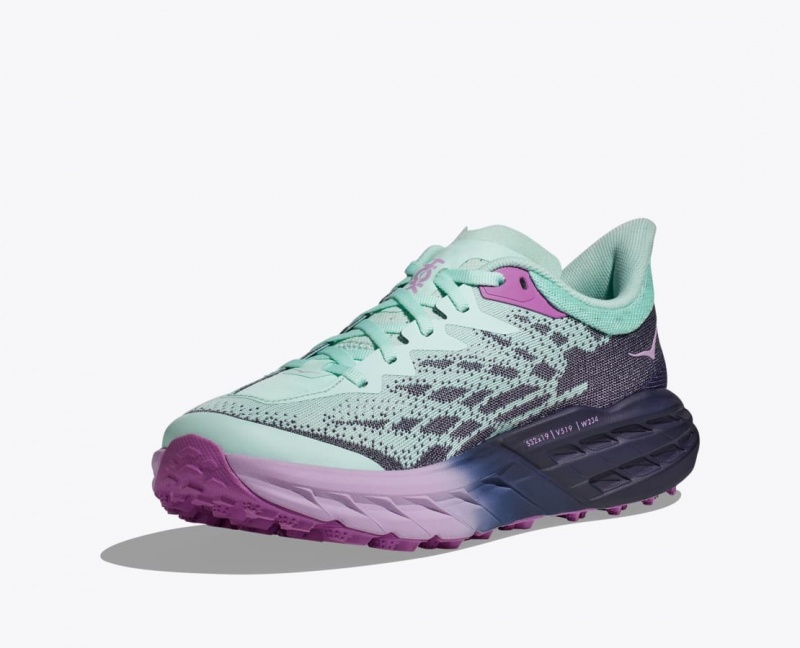 Turquoise / Purple HOKA Speedgoat 5 Women's Trail Running Shoes | 542917EZM