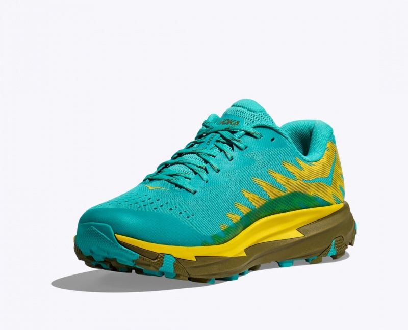 Turquoise / Yellow HOKA Torrent 3 Men's Trail Running Shoes | 093627OST