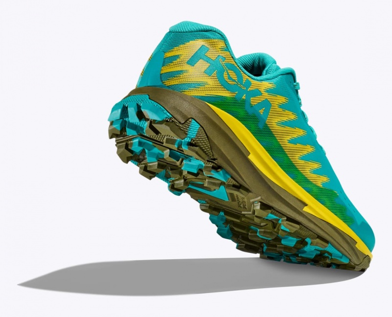 Turquoise / Yellow HOKA Torrent 3 Men's Trail Running Shoes | 093627OST