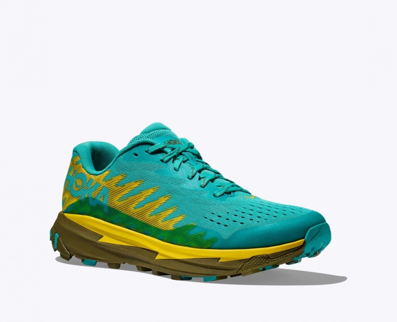 Turquoise / Yellow HOKA Torrent 3 Men's Trail Running Shoes | 093627OST