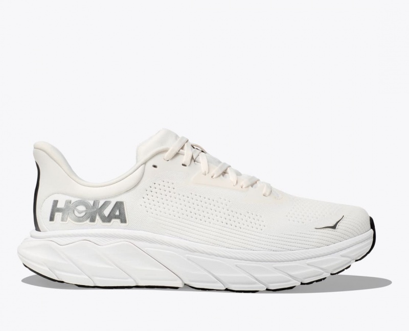 White HOKA Arahi 7 Men\'s Running Shoes | 025318JNX