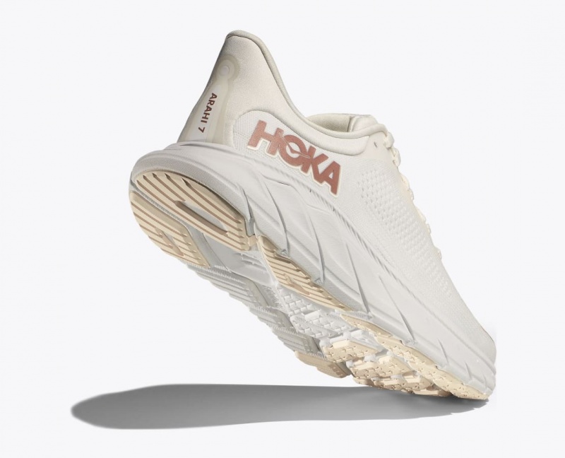 White HOKA Arahi 7 Women's Running Shoes | 264570GDP