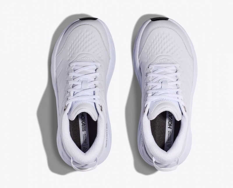 White HOKA Bondi SR Men's Running Shoes | 831902YKA