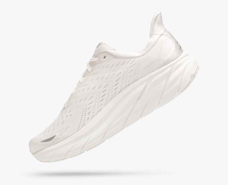 White HOKA Clifton 8 Men's Running Shoes | 165783SEX