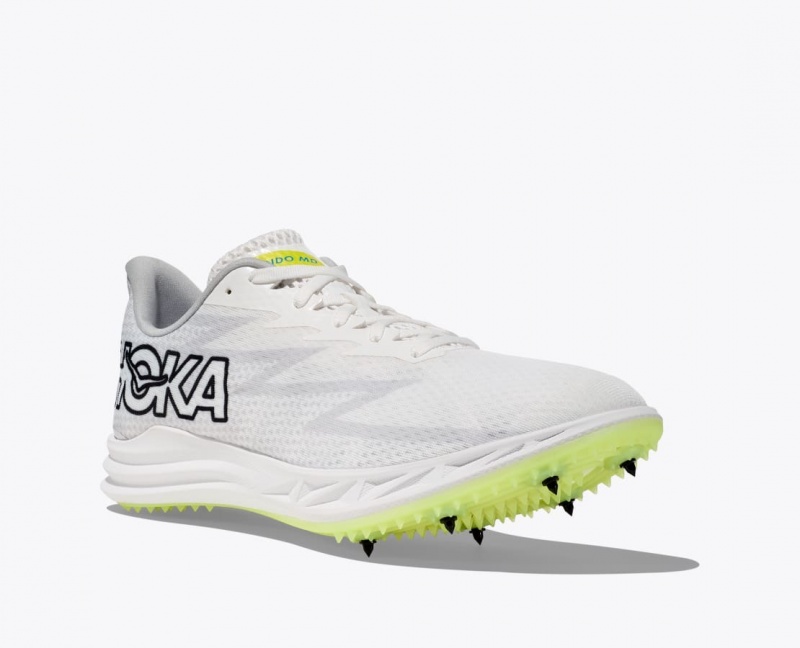 White HOKA Crescendo MD Men's Track Spikes | 459283YSI