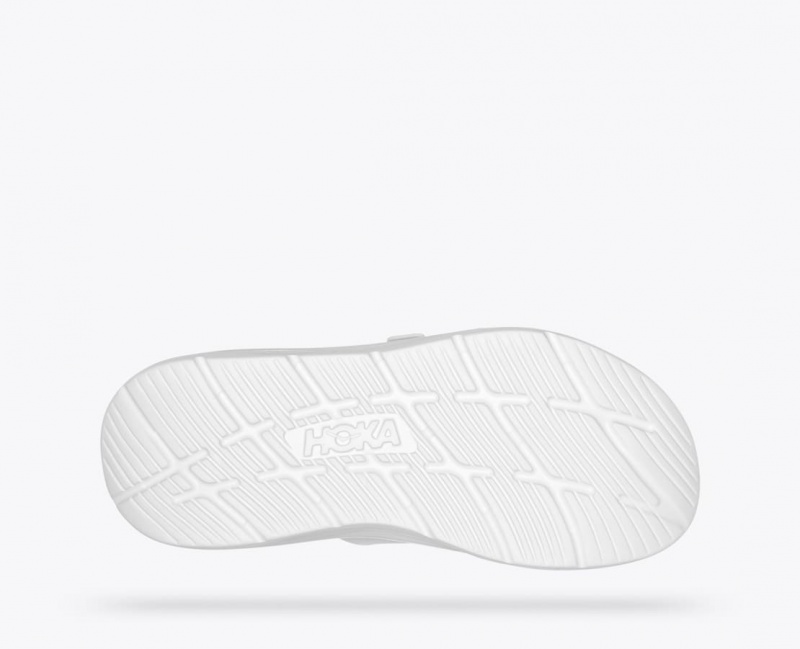 White HOKA Ora Luxe Men's Slide | 304167FUK