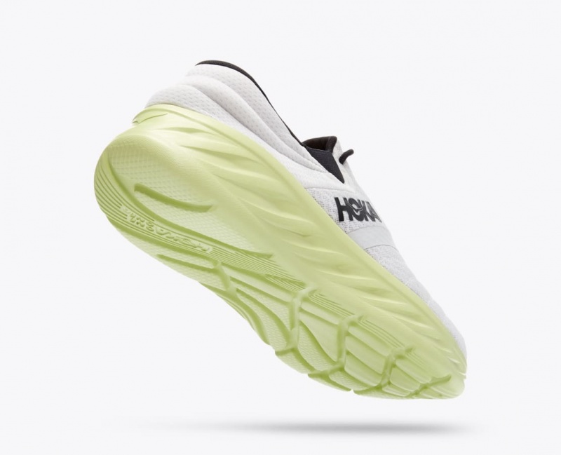 White / Light Green HOKA Ora Recovery 2 Men's Slip On Shoes | 693075FAG