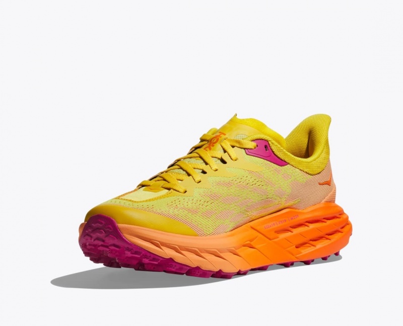 Yellow / Orange HOKA Speedgoat 5 Women's Trail Running Shoes | 681509IMT