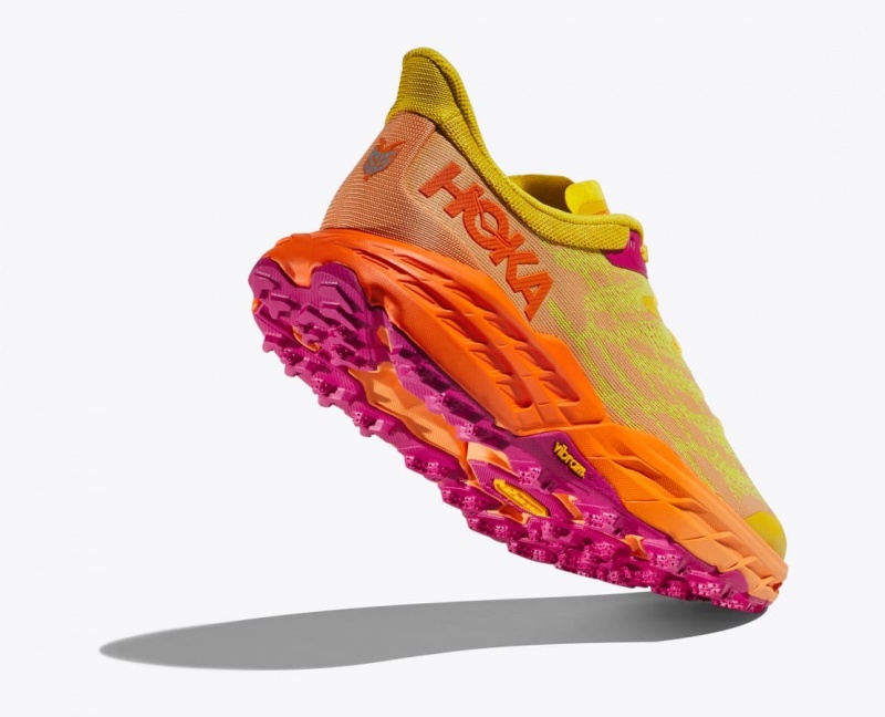 Yellow / Orange HOKA Speedgoat 5 Women's Trail Running Shoes | 681509IMT